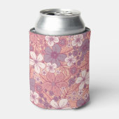 パステルピンク&パープルフローラ 缶クーラー (缶正面)