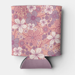パステルピンク&パープルフローラ 缶クーラー