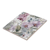 パステルピンク&パープルラベンダーオーキッド開花 タイル (側面)