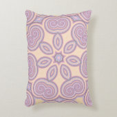 パステルピンク&パープル万華鏡のように千変万化するパターンパターン アクセントクッション (正面(垂直))