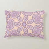 パステルピンク&パープル万華鏡のように千変万化するパターンパターン アクセントクッション (裏面)
