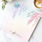 パステルピンク パープル 藤の花 カスタマイズ ノートパッド