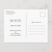 パステルピンク&フェイクグリッターボホレインザデイト インビテーションポストカード (裏面)