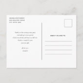 パステルピンク&フェイクグリッターボホレインボーサンキュー ポストカード (裏面)