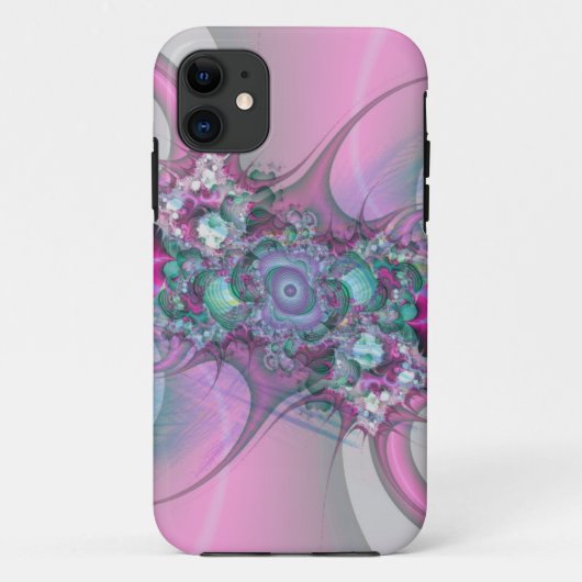 パステルピンク フラクタルアート iPhoneケース Case-Mate iPhoneケース (裏面)