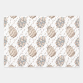 パステルピンク&ブルーイースターエッグ ラッピングペーパーシート (正面3)