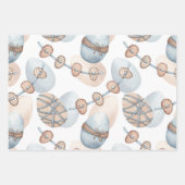 パステルピンク&ブルーイースターエッグ ラッピングペーパーシート (正面2)