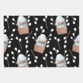 パステルピンク&ブルーイースターエッグ ラッピングペーパーシート (正面2)