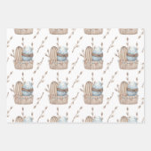 パステルピンク&ブルーイースターエッグ ラッピングペーパーシート (正面)