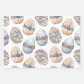 パステルピンク&ブルーイースターエッグ ラッピングペーパーシート (正面2)