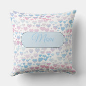 パステルピンク&ブルーハート枕 クッション (裏面)