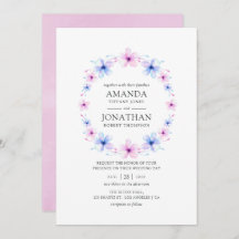 パステルピンク&ブルーフローラ結婚ズ