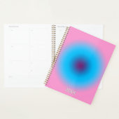 パステルピンク&ブルーラジアルグラデーショグラデーションンカスタム プランナー手帳 (ディスプレー)