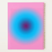 パステルピンク&ブルーラジアルグラデーショグラデーションンカスタム プランナー手帳 (裏面)