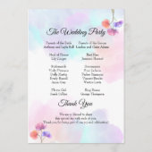 パステルピンク&ブルー結婚式 プログラム (裏面)