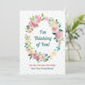 パステルピンク&ホワイトローズリース シーズンカード (スタンド正面)