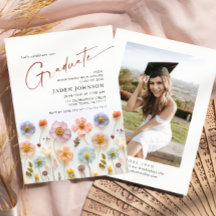 パステルピンク ボーホー ワイルドフラワー 卒業パーティー フォト