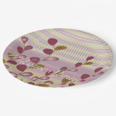パステルピンク&マウヴ ペーパープレート (アングル)