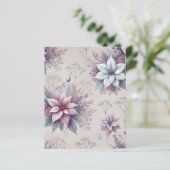 パステルピンク&ラベンダーポインセチアスクラップブック紙 (スタンド正面)