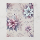 パステルピンク&ラベンダーポインセチアスクラップブック紙 (正面)