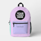 パステルピンク |ロパーソナライズされたゴと企業の文字 プリントバックパック (正面)