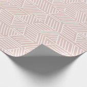 パステルピンク 繊細な幾何学模様 ラッピングペーパー (角)