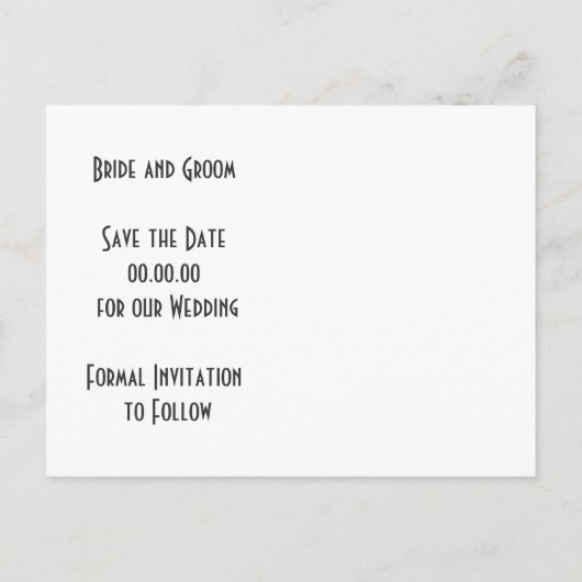 パステルピンク、青い牡丹の結婚式の日付を保存 案内ポストカード (裏面)