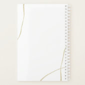 パステルピンク、黒とグレーの水彩ブラシストローク プランナー手帳 (裏面)