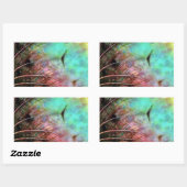 パステルピーコックフェザー 長方形シール (シート)