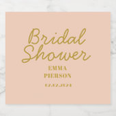 パステルピーシーブライダルシャワー スパークリングワインラベル (シングルラベル)