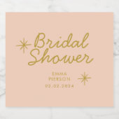 パステルピーシーブライダルシャワー スパークリングワインラベル (シングルラベル)