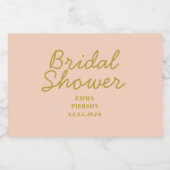 パステルピーシーブライダルシャワー スパークリングワインラベル (シングルラベル)