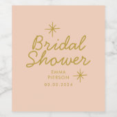 パステルピーシーブライダルシャワー ワインラベル (シングルラベル)