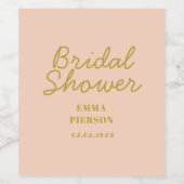 パステルピーシーブライダルシャワー ワインラベル (シングルラベル)