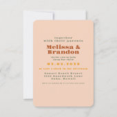 パステルピーシーレトロ70s結婚式招待状 招待状 (正面)