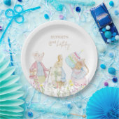 パステルピーターザラビットアンドフレンズ誕生日 ペーパープレート (パーティー)