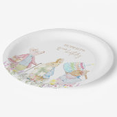 パステルピーターザラビットアンドフレンズ誕生日 ペーパープレート (アングル)