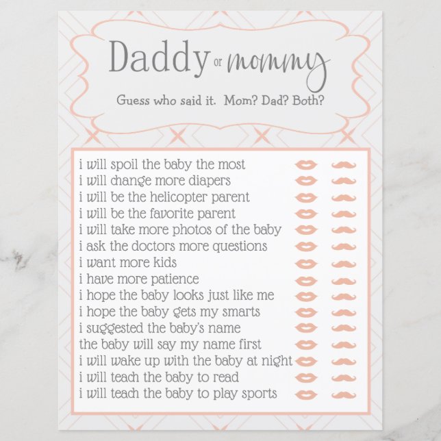 パステルピーチとクリームジオメトリックそれを言った (正面)