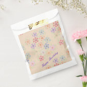 パステルピーチとピンクの花 フェイバーバッグ (封をした状態)