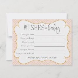 パステルピーチと金ゴールドジオメトリックウィッシュのベビー