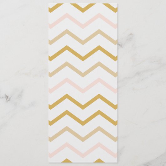 パステルピーチと金ゴールド幾何学座席指定椅子 メニュー (裏面)