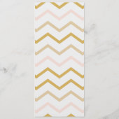 パステルピーチと金ゴールド幾何学座席指定椅子 メニュー (裏面)