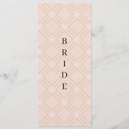 パステルピーチと金ゴールド幾何学座席指定椅子 メニュー