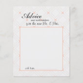 パステルピーチアンドクリームジオメトリックアドバイスカード (正面)