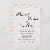 パステルピーチアンドクリームジオメトリックシャワー招待状 (正面/裏面)