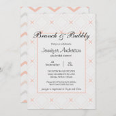 パステルピーチアンドクリームジオメトリックブライダルブランチ (正面/裏面)