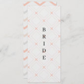 パステルピーチアンドクリームジオメトリックリザーブドチェア メニュー (正面/裏面)