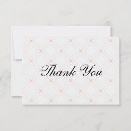 パステルピーチアンドクリームジオメトリック サンキューカード