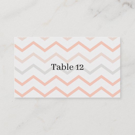 パステルピーチアンドクリームジオメトリック プレイスカード (裏面)