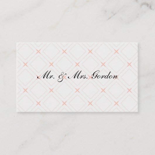 パステルピーチアンドクリームジオメトリック プレイスカード (正面)